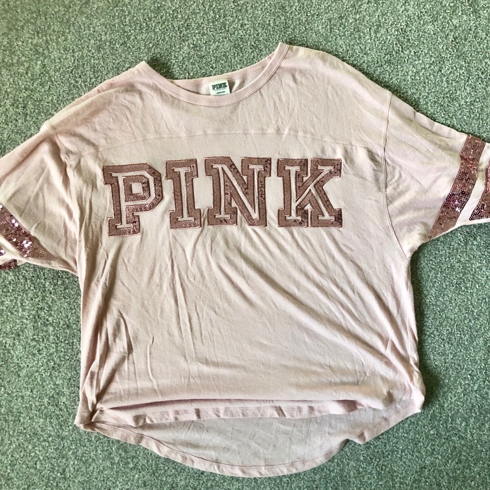 PINK Rose Gold Bling Shirt 😍